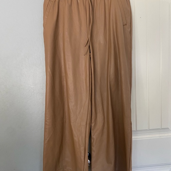 Open edit Chic Tan Wide-Leg Women's Pants - Picture 7 of 9